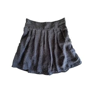 Gap Womens Black White Triangle Print Pleated Mini Skirt Side Zip Size 4 824587